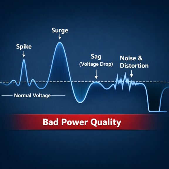 Examples of electrical power anomalies.