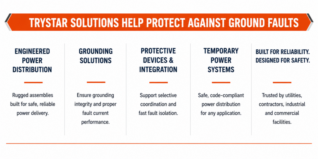 Trystar solutions protect against ground faults