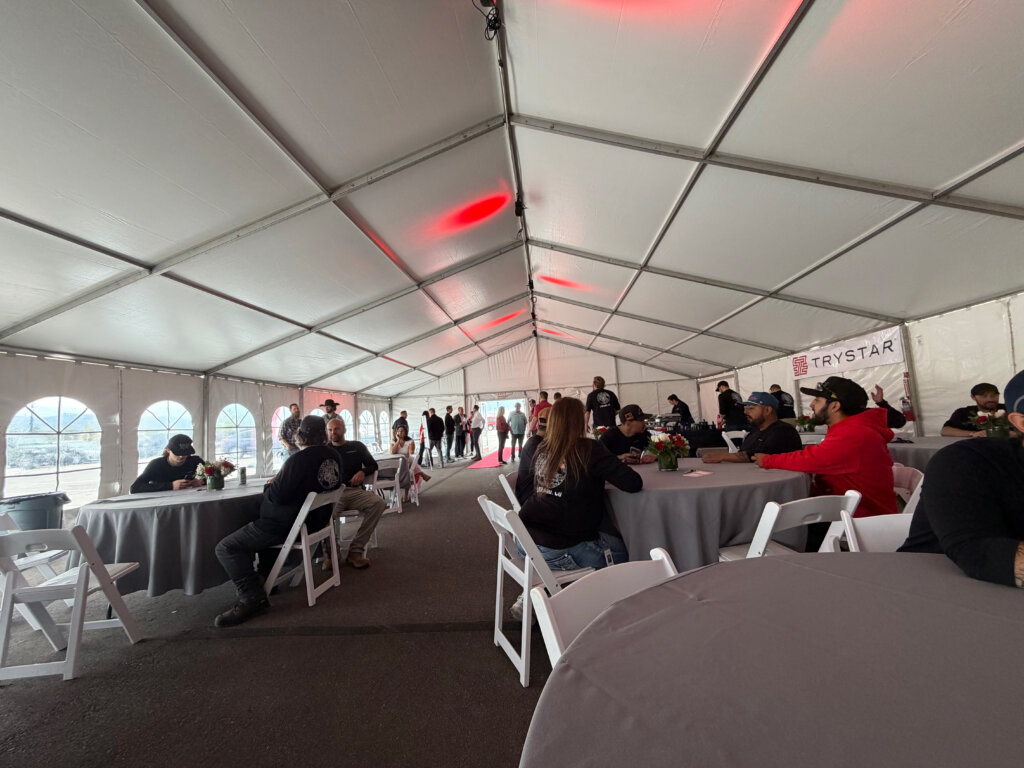 Trystar's Loveland, Colorado grand opening hospitality tent.
