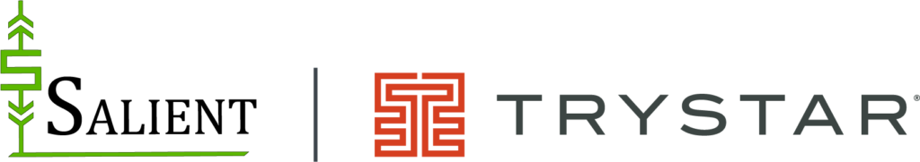 Salient and Trystar logos shown side by side on a white background.