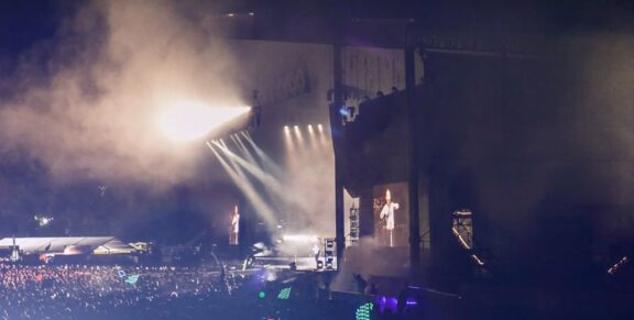 View of stage at Bonaroo